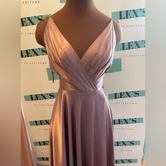 Satin A-line Gown - Picture 2 of 7